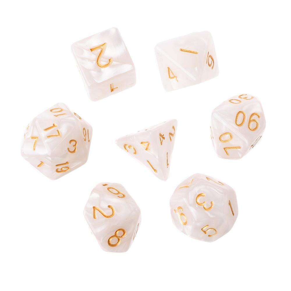 Dados de oro poliédrico para Pathfinder, 7 Uds., D20 D12 2xD10 D8 D6 D4: BG