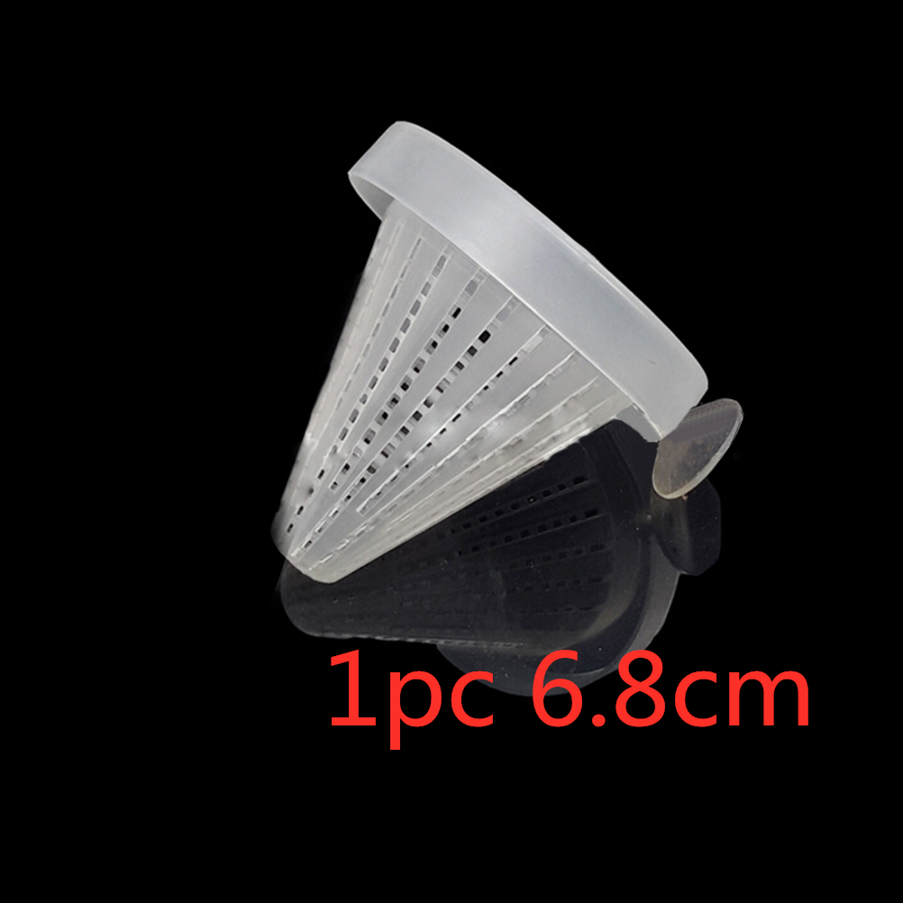 1pc or 4 stk tragtformet akvarietank levende orm blodorm kegle fiske fodertragt værktøj kurv foder: 1pc 6.8cm