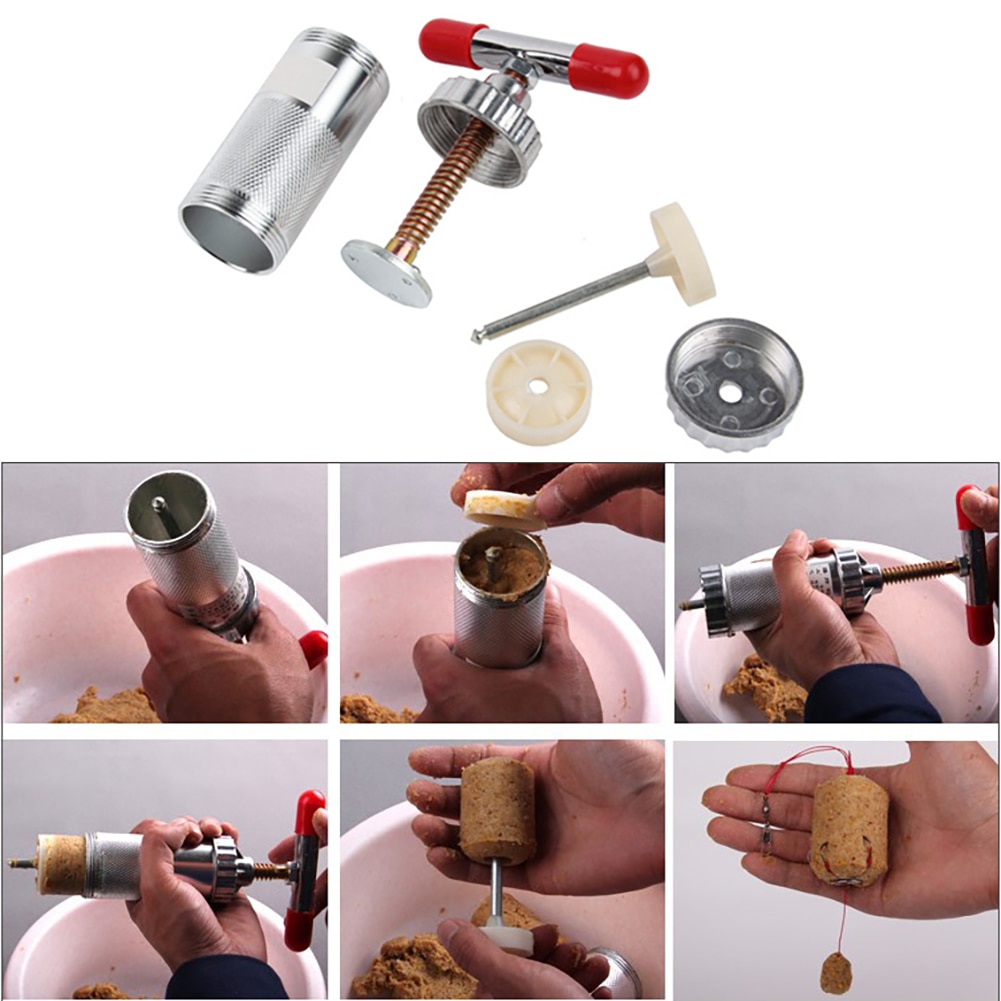 Aluminum Alloy Fishing Lure Shaper Former Fishing Bait Compressor DIY Explosion Hook Bait Forming Mold Device Dropshiping