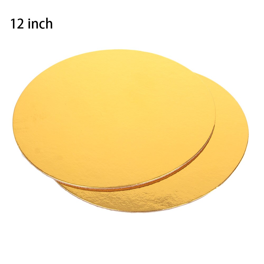 8/10/12 Inch Cake Tray Round Cake Boards Food Grade Gold Card Board Baking Cake Hard Paper Pad Baking Practical Making Tool: 30cm gold
