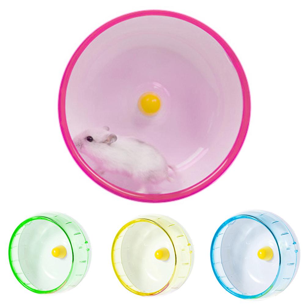 1Pc Funny Pet Hamster Mouse Rat Exercise Silent Running Spinner Wheel Cage Playing Toy Колесо упражнения хомяк