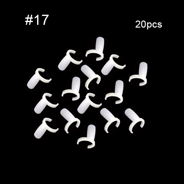 Feivielle 17 optionele tips voor valse nagels kleurenkaart oefendisplay tools transparante witte gesp ring manicure nagelkunsttool: 17