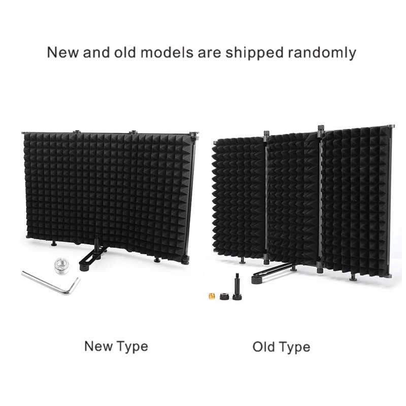 Soundproof screen Ws-03 Microphone Three-door windshield Portable soundproof screen Noise prevention sound absorption and noise
