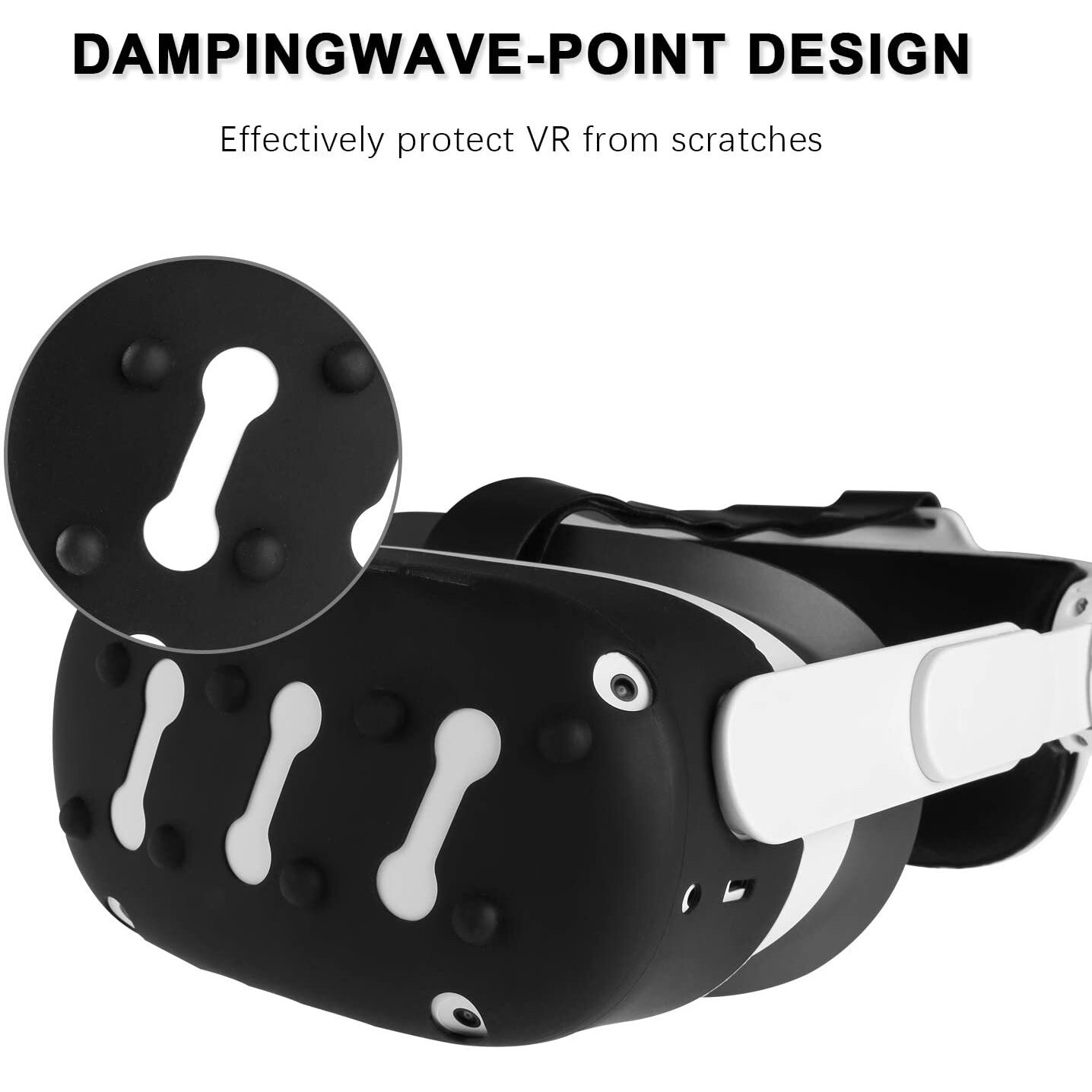 Ypay Siliconen Vr Shell Case Voor Oculus Quest 2 Virtual Reality Front Headset Gezicht Schokbestendig Krasbestendig bescherming Cover