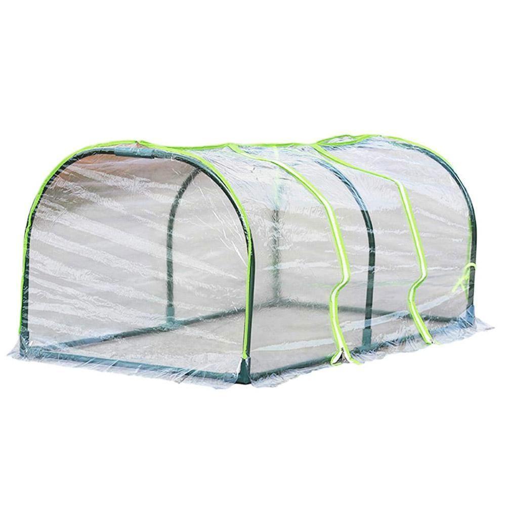 1.2m Portable Home Tunnel Greenhouse Mobile Mini Greenhouse Ventilated Cover Plant Pole Greenhouse Cold Insulation Without B0c9