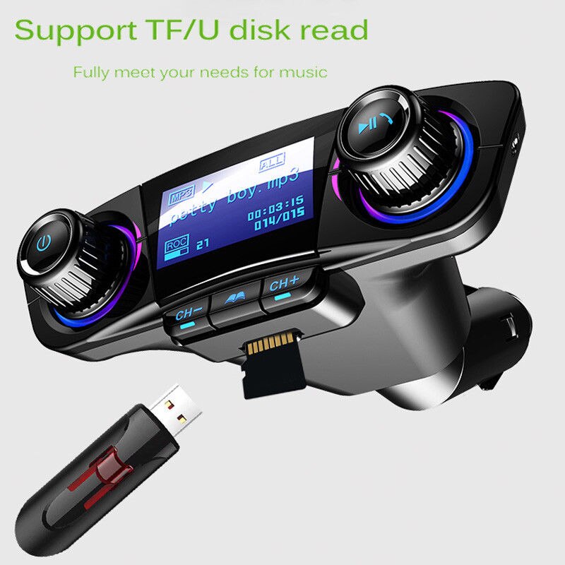 Trasmettitore FM Bluetooth per Auto, Adattatore Bluetooth Auto