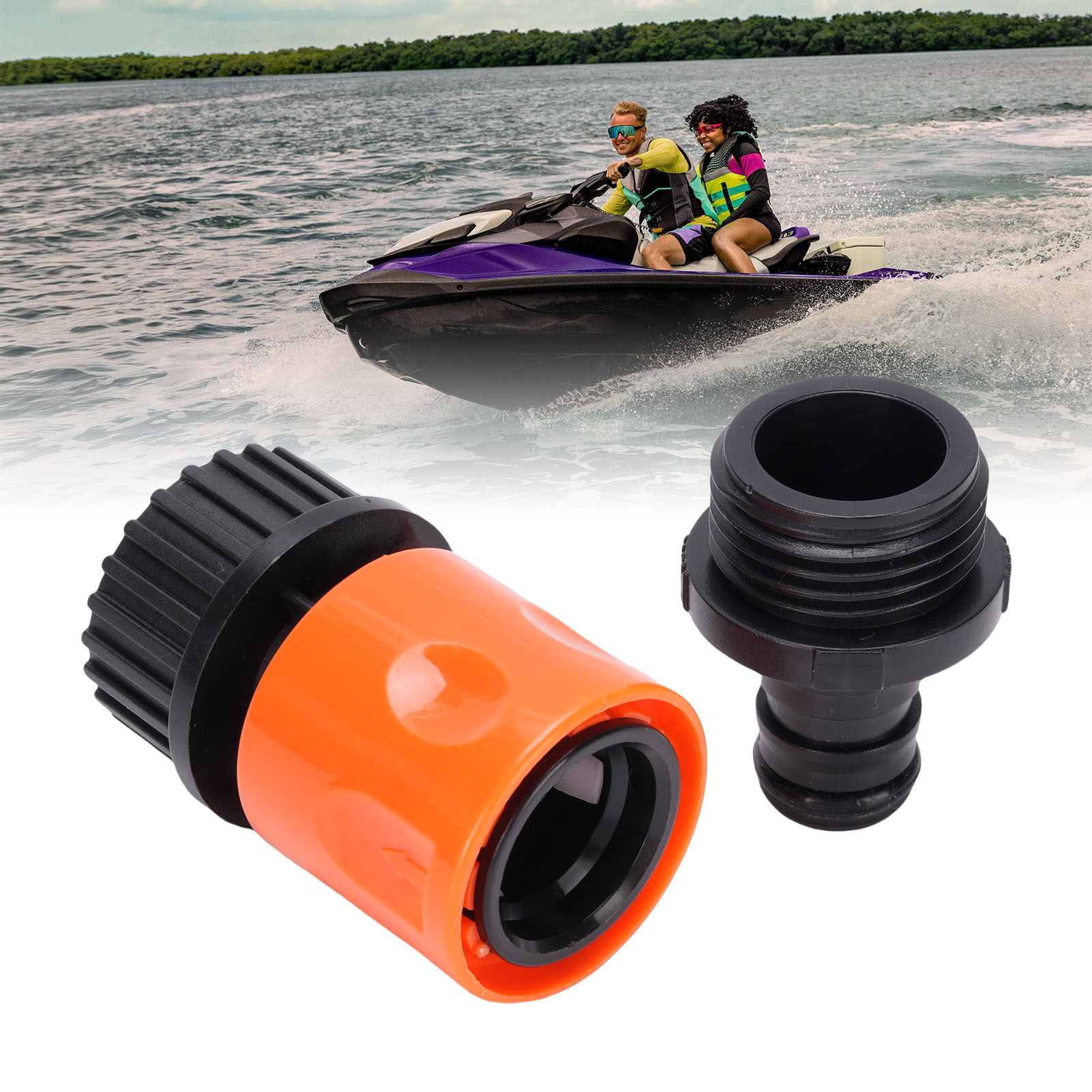 Boat Flush Kit Outboard Motor Quick Connect Flush Kit Replacement for PWC 4 Stroke Watercraft Boat Flush Kit