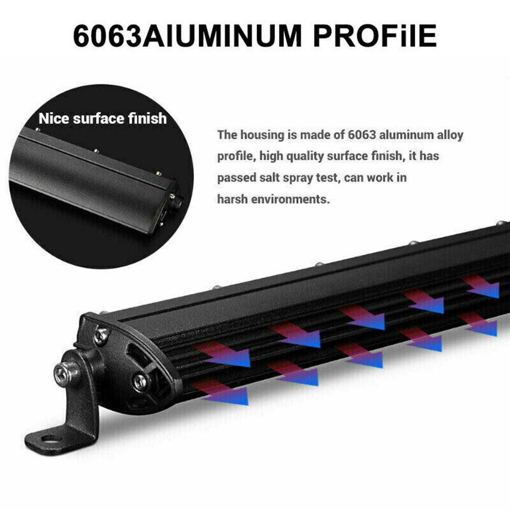 ANMINGPU Slim Off Road LED Bar 60W 120W 180W 240W LED Light Bar per camion 4X4 UAZ 4WD ATV Truck Combo LED Work Light Bar 12V 24V