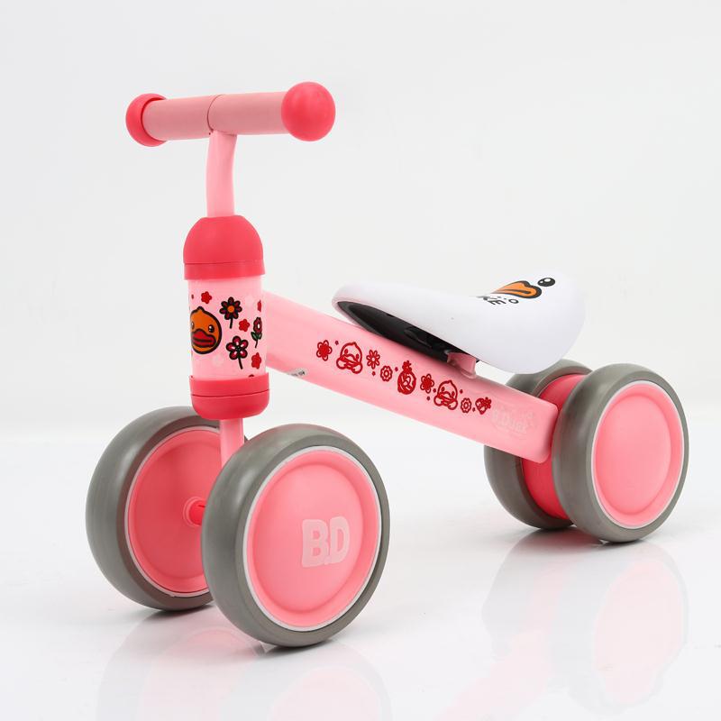 Baby Shining Loopstoeltje Kinderfiets Speelgoed Kinderen Rijden Fiets 1-3 Jaar Baby Rit Op Speelgoed Voor Leren walk Baby Bike Scooter Veiligheid: Roze