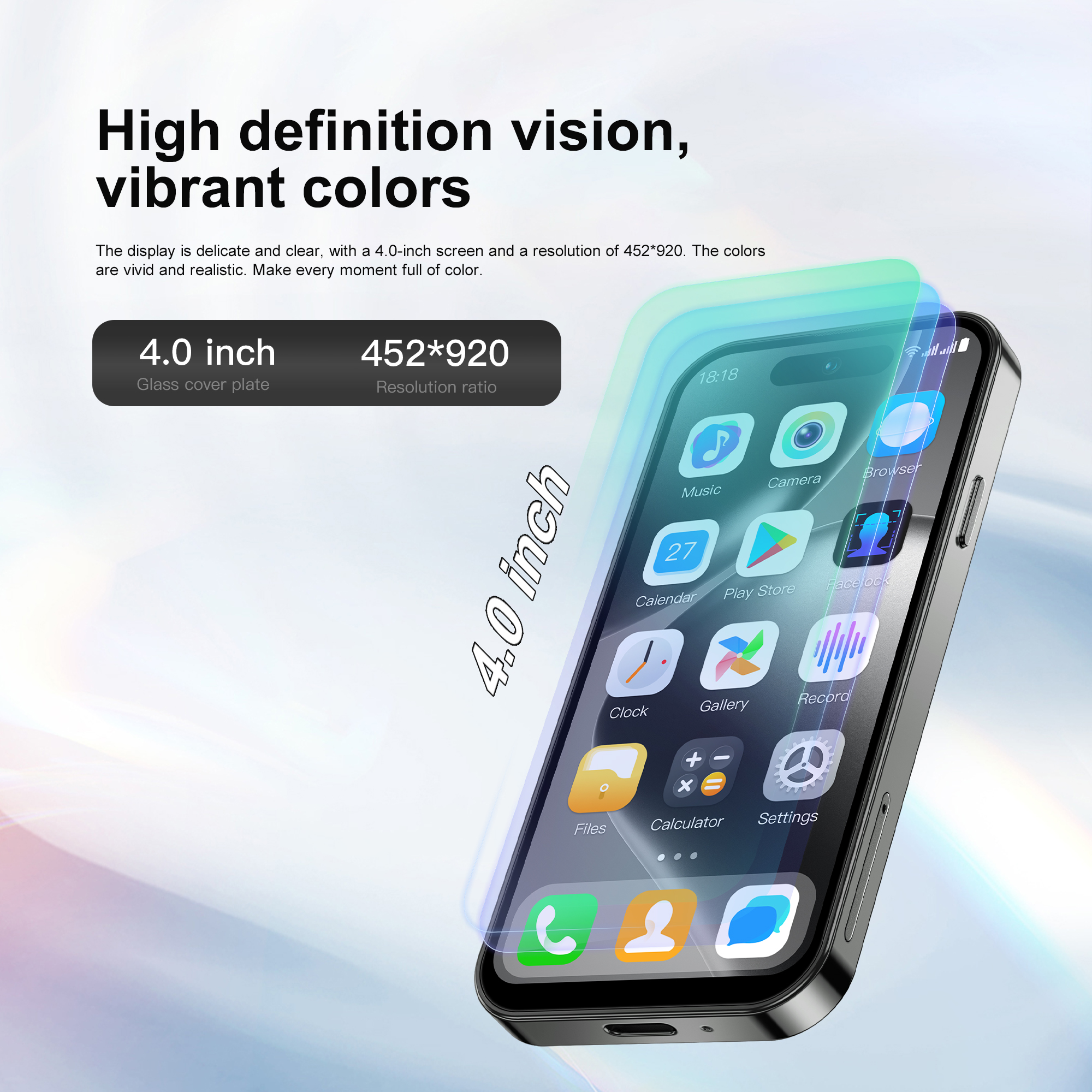 SmartWatch SERVO S16 Mini Smartphone 3G WCDMA Android 10-System Dual SIM bereithalten WIFI Bluetooth 4.0" HD Kleine Mobiltelefone