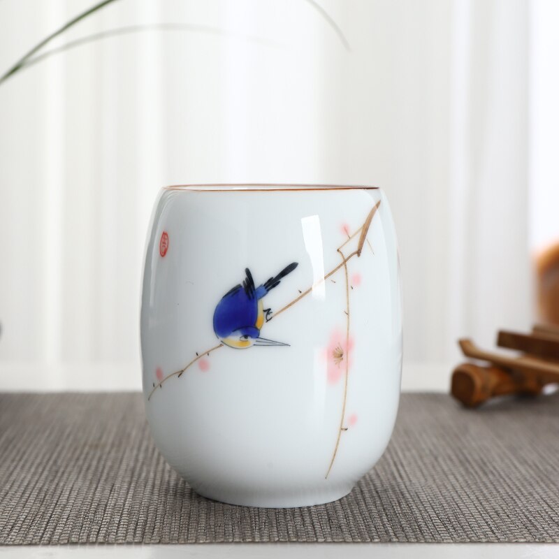 CHANSHOVA tasse à thé en céramique H271 | Motifs multiples traditionnels de Style chinois, tasse à thé en porcelaine blanche de 190ml: 5