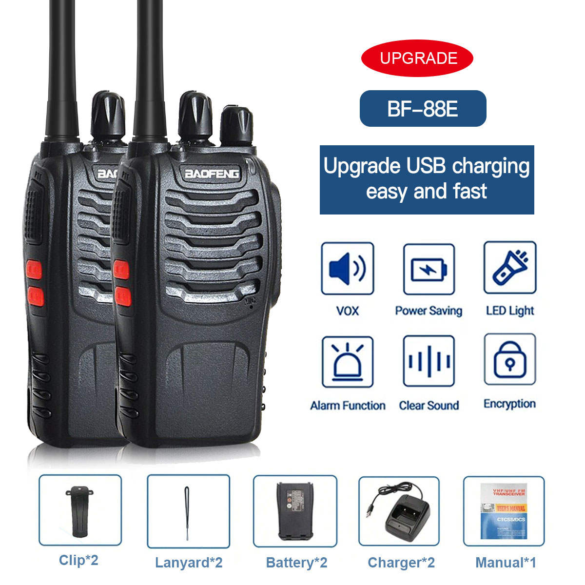 Baofeng BF-88E Pmr comunicador de intercomunicación portátil 16 Kanaal Lange Afstand Gesprek Walkie Talkie 5W 446Mhz Radio de Hotel en casa: Camo