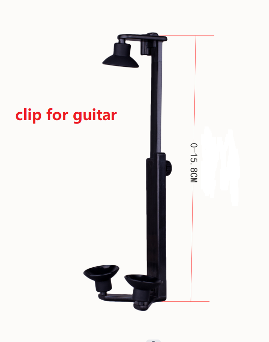 Micrófono de instrumento Pipa guitarra acústica jugando micrófono único inalámbrico o clip 0-15,8 CM: Rojo