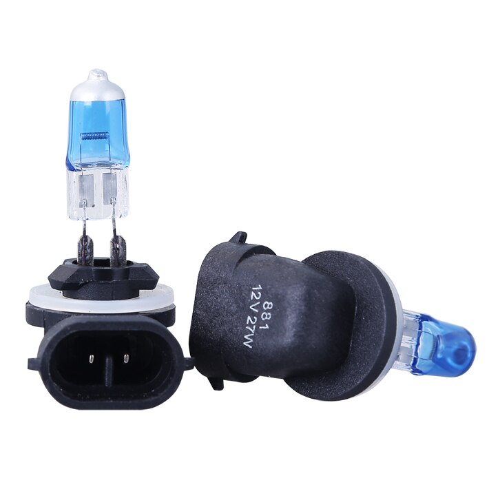 2pcs/lot 881 H27W/2 H27 Super Bright Xenon White 12V Fog Headlight Halogen Light Bulb 27W Car Head Lamp H27 5500K - 6000K