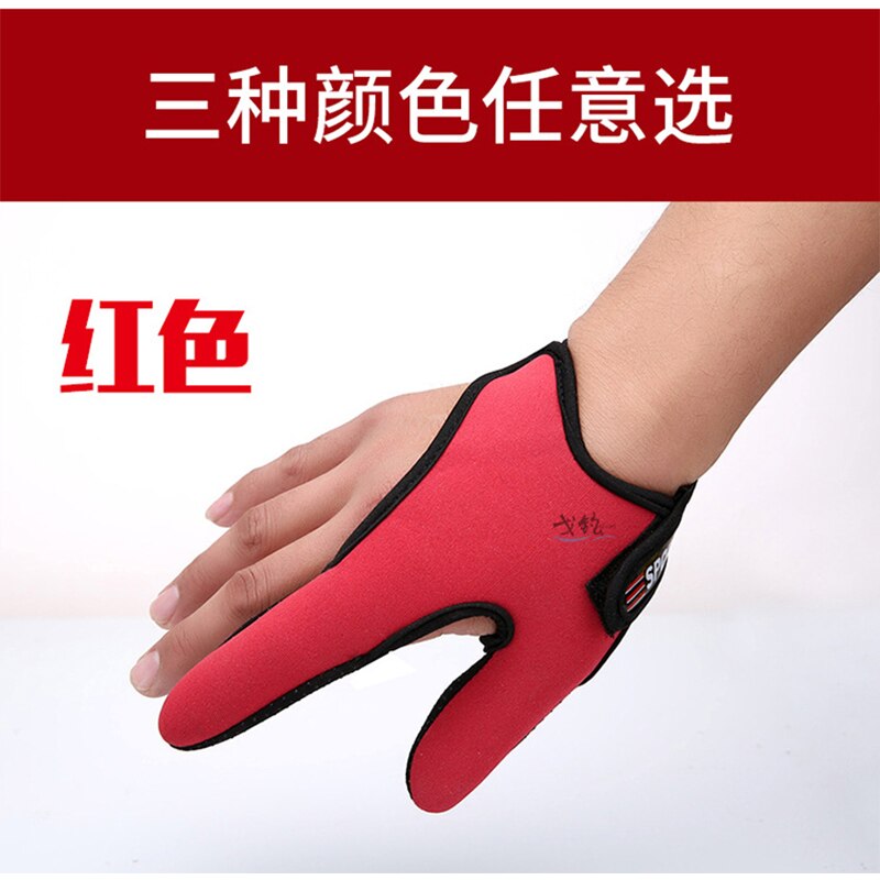 Fiske till hands halkfritt fiske tvåfingers handskar andningsbara sporthandskar fiskeutrustning handskar sjöstång fiskehandskar: Röd