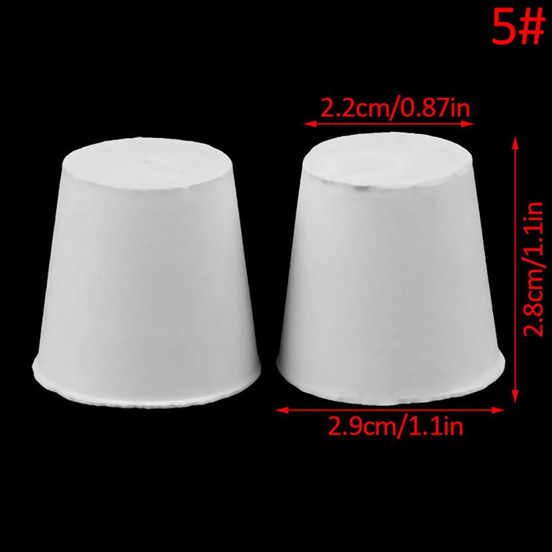 2 Pcs White Silicone Rubber Plug Stopper With Hole Airlock Bubbler Valve Wine Brew Silicone Plug Rubber Stopper: n5