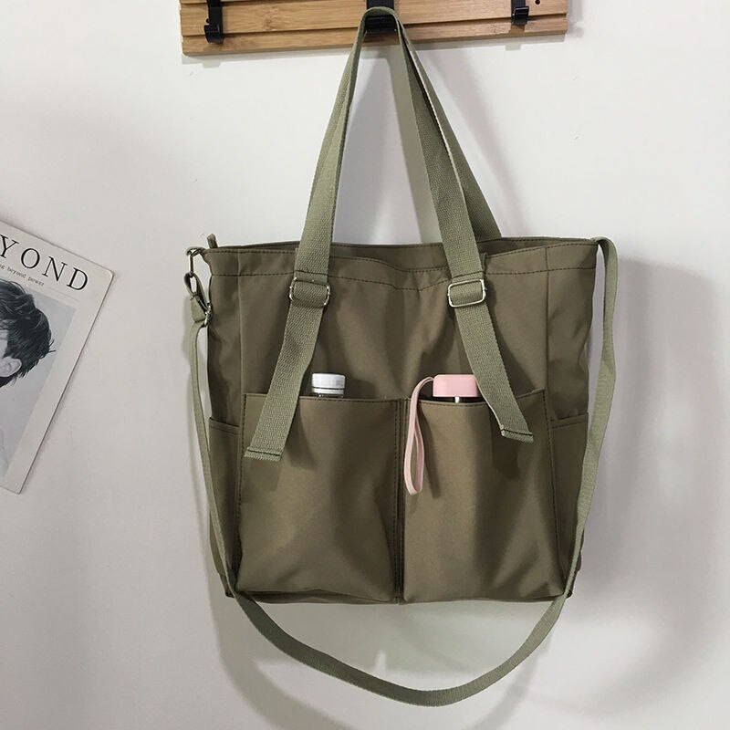 Oxford – sac à bandoulière multifonction pour femmes, sac seau étanche, fourre-tout en tissu de grande capacité, grand sac à main de voyage: green