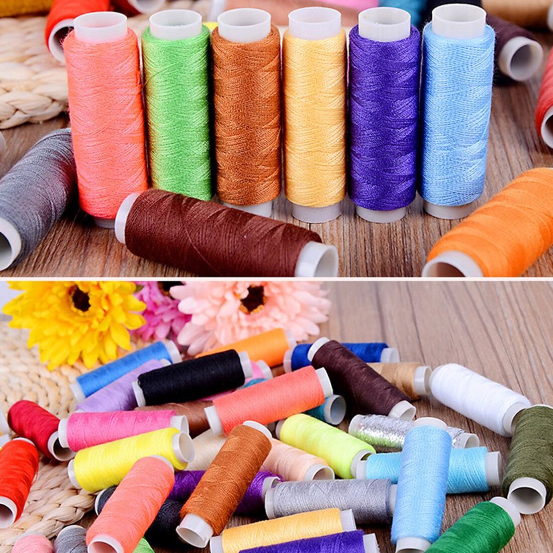250 Yards Machine Embroidery Thread 6x1cm Colorful 60pcs DIY Sewing Thread Kit Thread Sewing Supplies Hand Sewing Machine Sewing