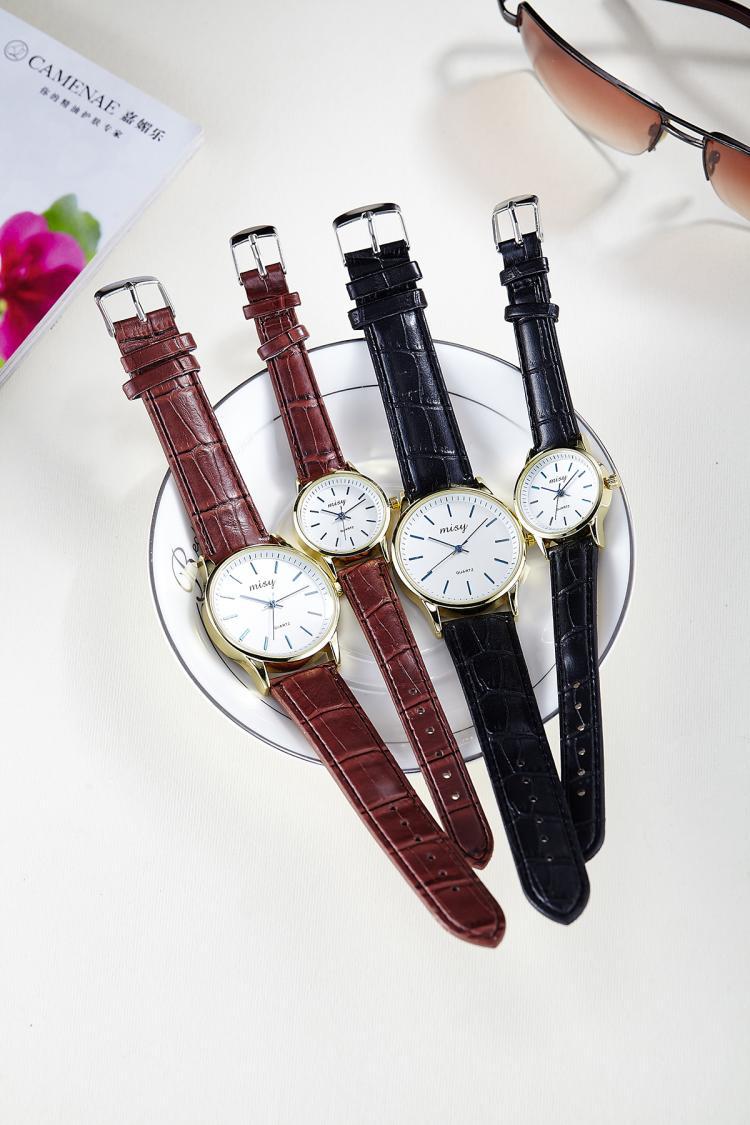Relojes elegantes para amantes, simples números romanos, correa de cuero para parejas, reloj de pulsera resistente al agua, para amantes, reloj de vestir para hombres y mujeres