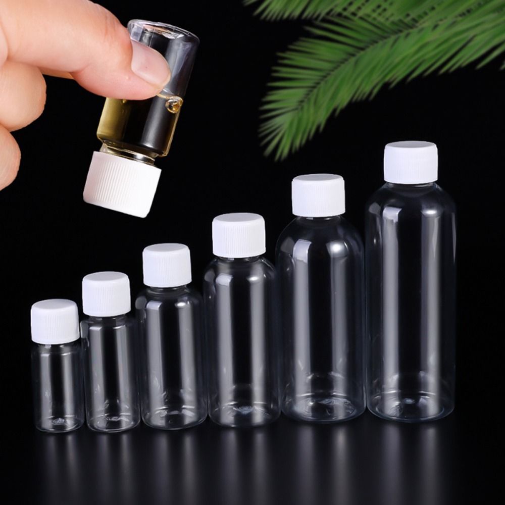 10/20/30/50/80/100ml leere Plastik verschluss flaschen wieder verwendbare Kosmetik behälter Proben flasche Shampoo Flüssig pulver Verpackungs flasche
