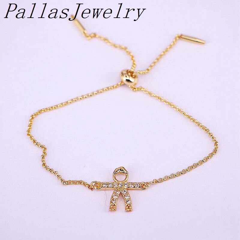 10 pièces Micro pavé cubique zircon Bracelets pour femme mélange Style Bracelet à breloques or couleur bijoux