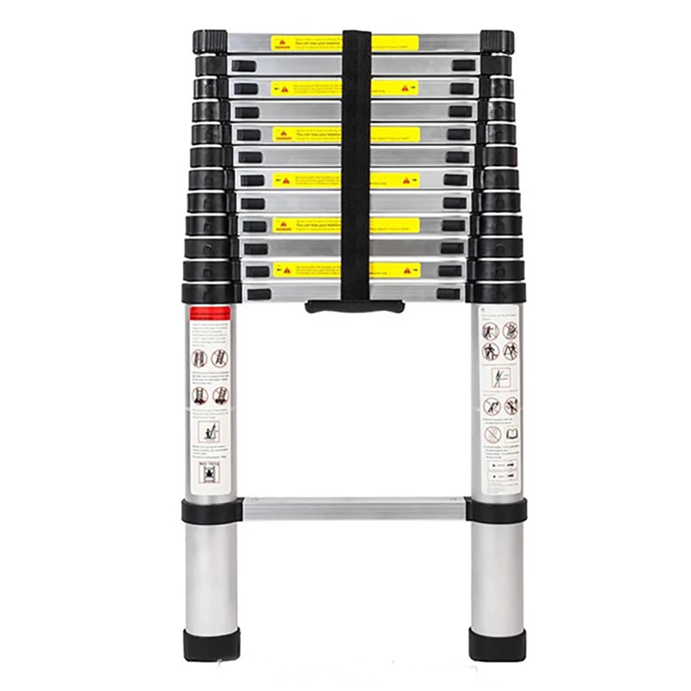 1.4m Thickened Multifunctional Telescopic Ladder Portable Home Aluminum Alloy Engineering Ladder Outdoor Lifting Bamboo Ladder