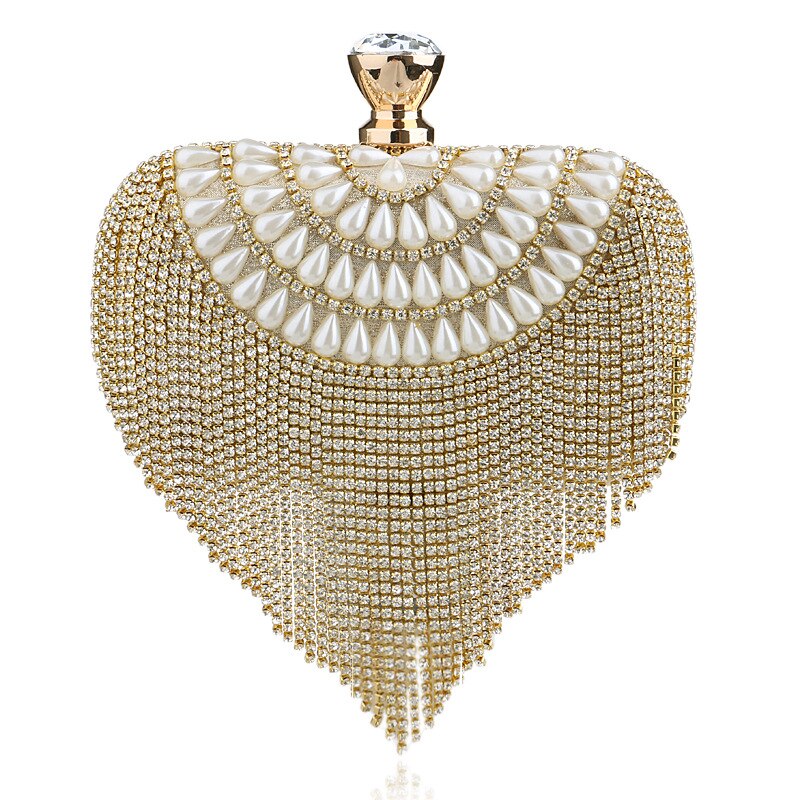 Bryllup diamant blomster dame bag clutch bag gull/rød krystall håndvesker slynge pakke mobiltelefon lomme matchende veske lommebok veske: Gull