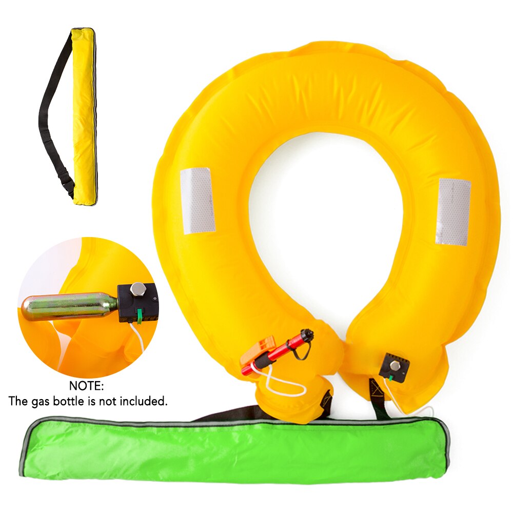 Life Belt Automatic / Manual Inflatable Life Buoy Waist Belt with Reflective Tapes For Boarding Kayaking Fishing: Green Manual