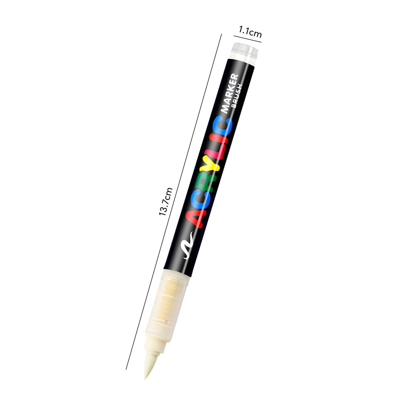 One direct liquid acrylic marker paint brush pen painting stone ceramic glass wood canvas making drawing graffiti coloring pen: Navy Blue