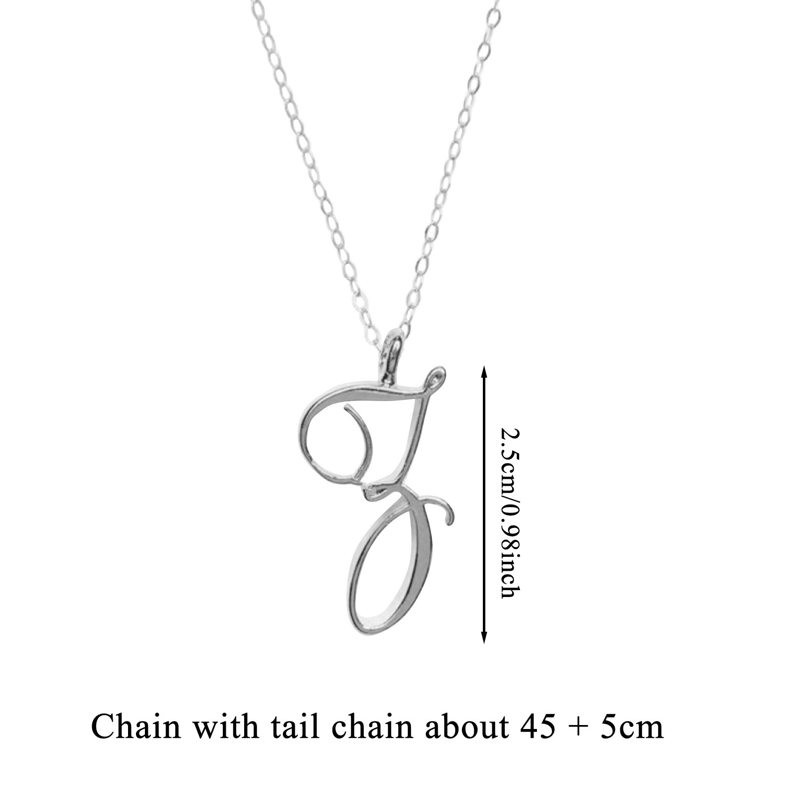 Anheng klassisk halskjede til kvinne 26 bokstaver engelsk kjede bokstav krageben hjem gjør-det-selv kjede choker rustfritt stål dame choker