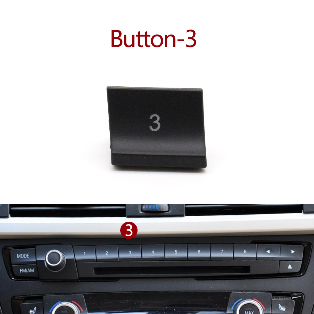 Panel frontal de coche, reproductor de CD de Radio, botón de dígitos, botones de interruptor, cubierta embellecedora para BMW M3 M4 F20 F21 F22 F30 F32 F35 F34 F36: Naranja