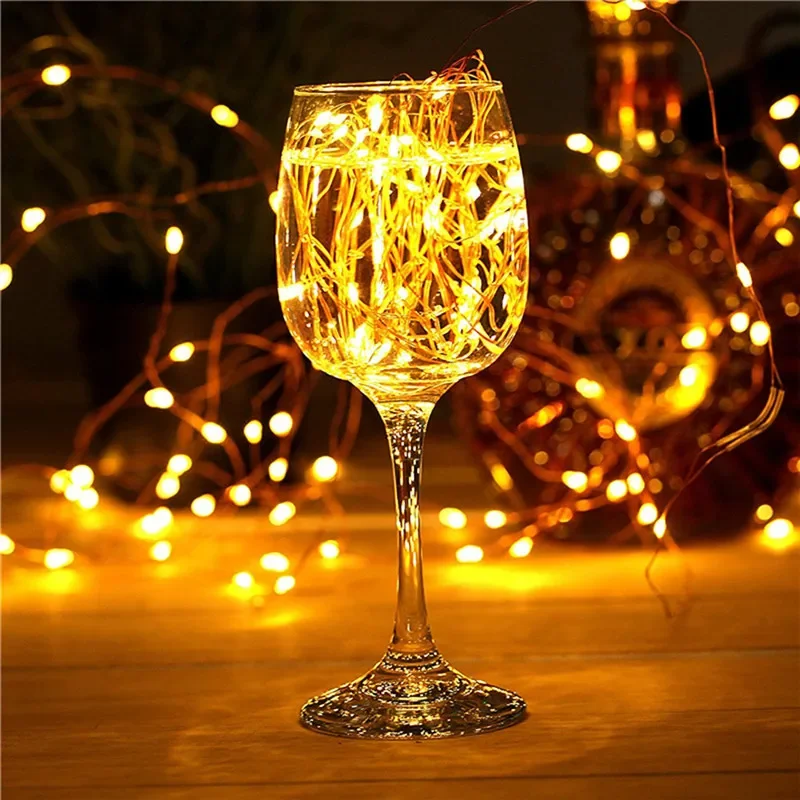 8-mode LED Solar Copper Wire Light String Outdoor Waterproof Wedding Fairy Tale Light, Garden Light, Used for Outdoor Garden