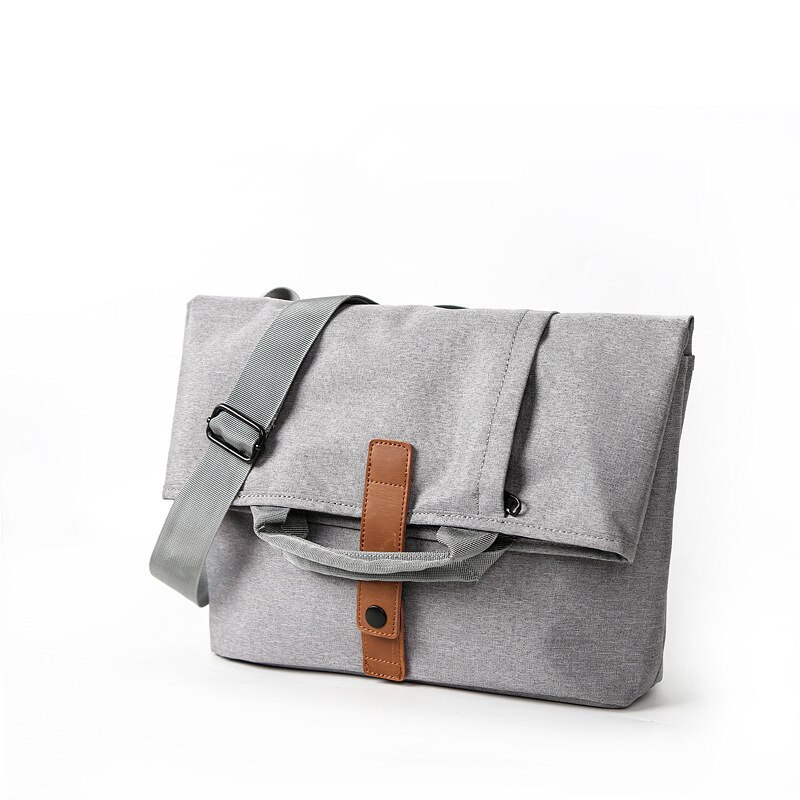 Men Bag Casual Grey Lightweight Oxford 13.1inch Laptop 9.7 iPad Tablet Crossbody Bag Male Small Messenger Bag Bagpack: Light grey