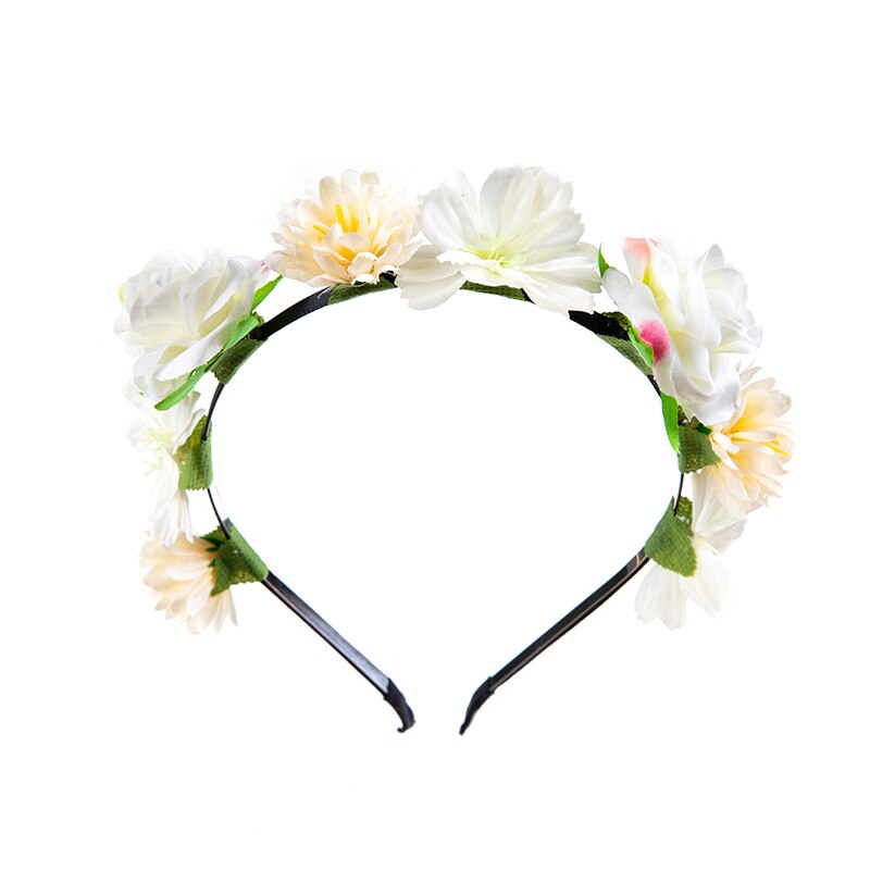 Balleenshiny Baby Meisjes Kroon Bloem Krans Haarband Kids Bridal Bloemen Hoofdband Vrouwen Hoofddeksels Accessoires Voor Bruidsmeisje Tiara: T3