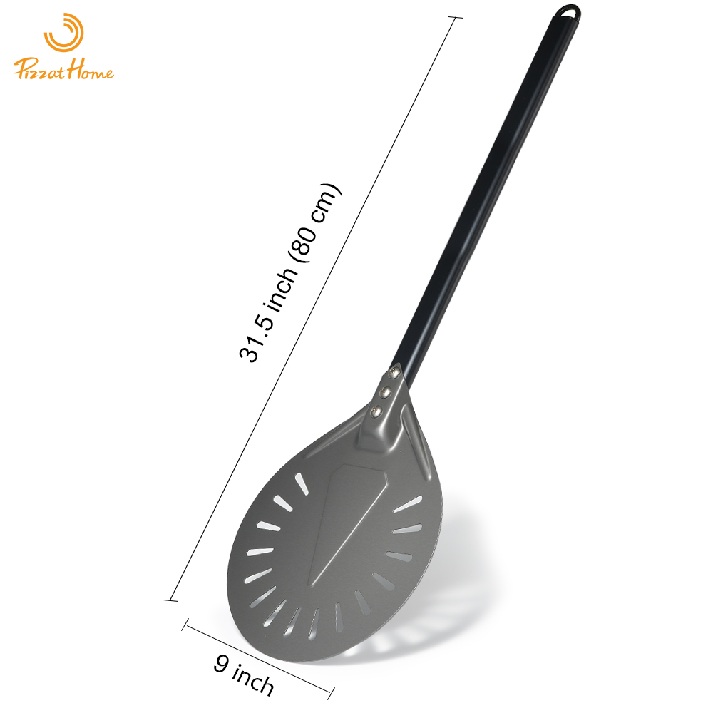 PizzAtHome 7/8/9 Zoll Pizza Drehschale Aluminium Pizzaschaufel Pizzaschale Paddel Kurzes Pizzawerkzeug Ofenzubehör: verrotten