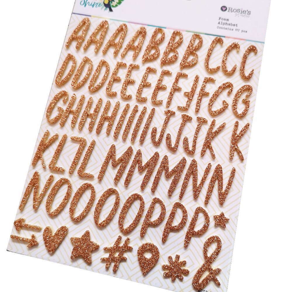 CRZCrafter Foam Alphabets Numbers Stickers Glitter Foam For Scrapbooking Cardmaking Journal Embellishments Decoration