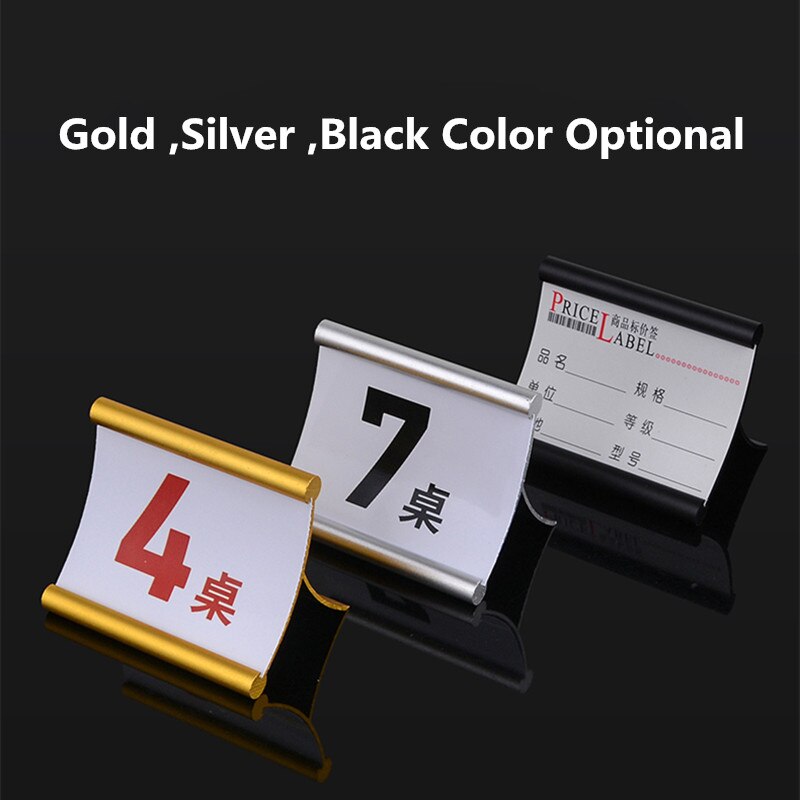 120X95Mm Metalen Tafel Bureau Menu Houder Prijskaartje Label Kaarthouder Stand Reclame Teken Houder Papier Display stand