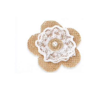 Jute blomst slik taske serviet ring bestik holder rustik land bryllup taksigelse julebord centerpiece dekoration: D