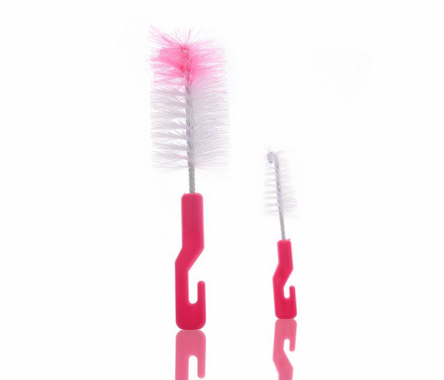 2pc/Lot The baby bottle brush wash bottle bottle nipple brush tool sponge cleaning kit baby products