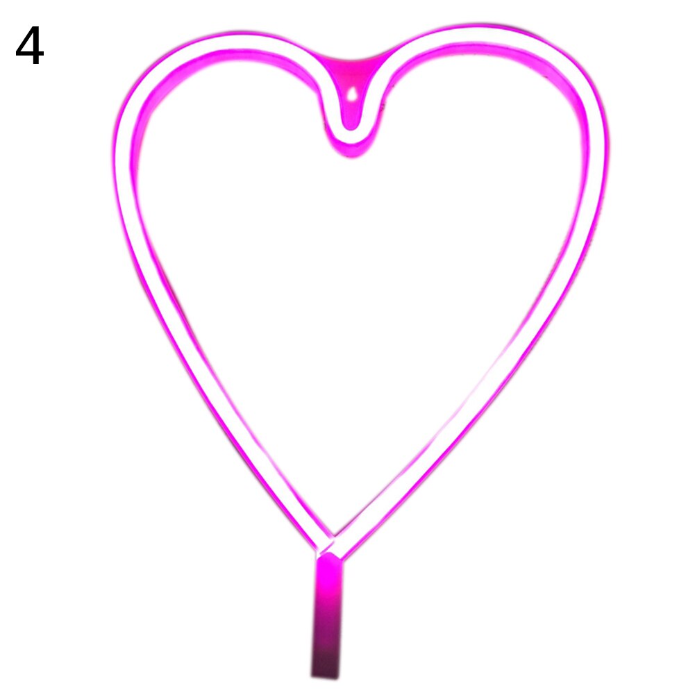 Cool hult flamingo hjerte ananas form bryllupsfest nat lys indretning neon lampe: 4
