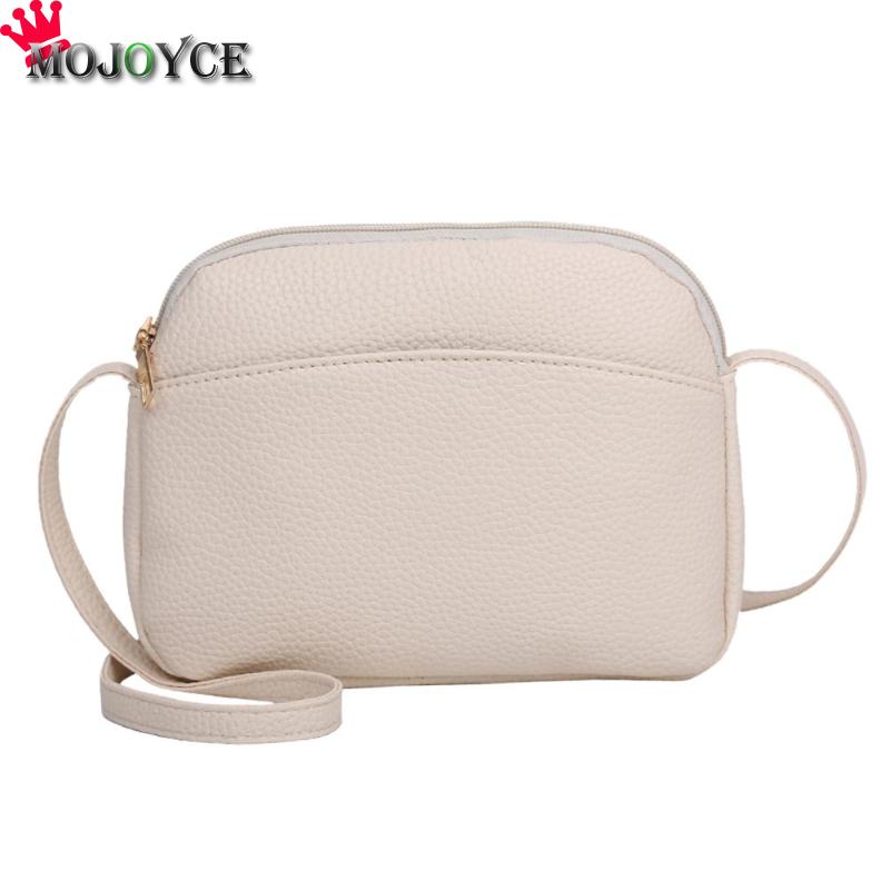 Vrouwen Pu Lederen Messenger Handtassen Shell Schouder Crossbody Bag Solid Kleine Tassen Voor Vrouwen Sac A Main Dames Hand tas: Beige