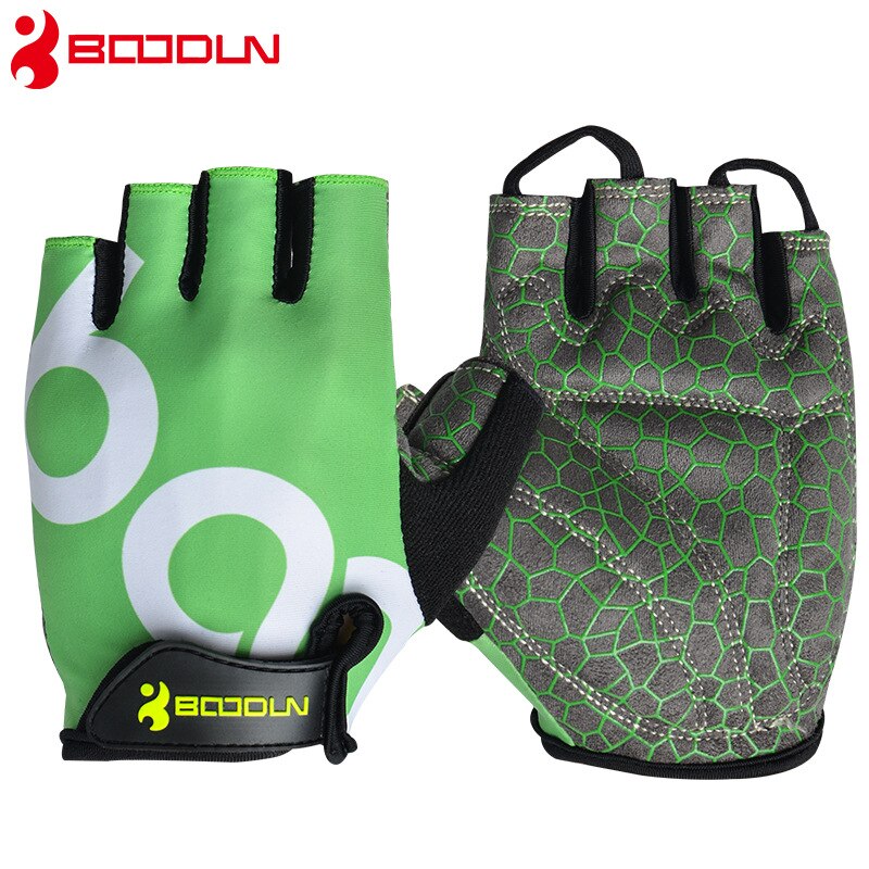 Vara barbati femei manusi fitness jumatate deget respirabil elastic anti-alunecare antrenament sala de fitness body building musculation manusi crossfit: Verde / S