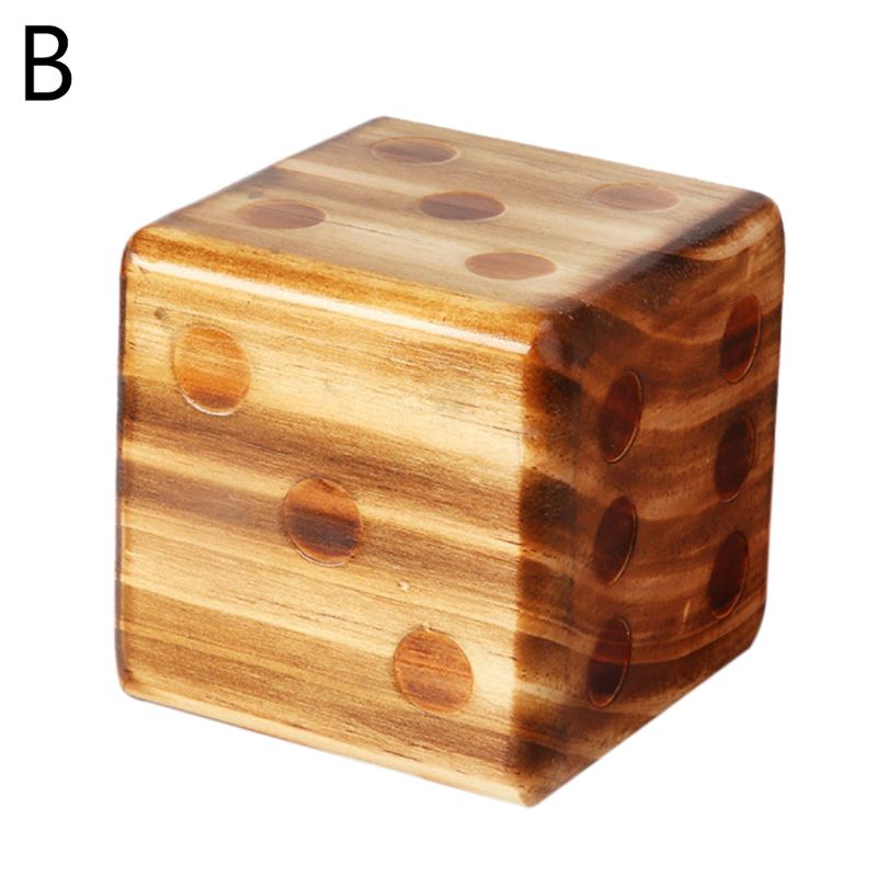 6-seitige Würfel Große Holz Würfel 3,5 Zoll Bar Trinken Spiel Abgerundete Ecke Würfel freundlicher Bord Spiel Spielzeug