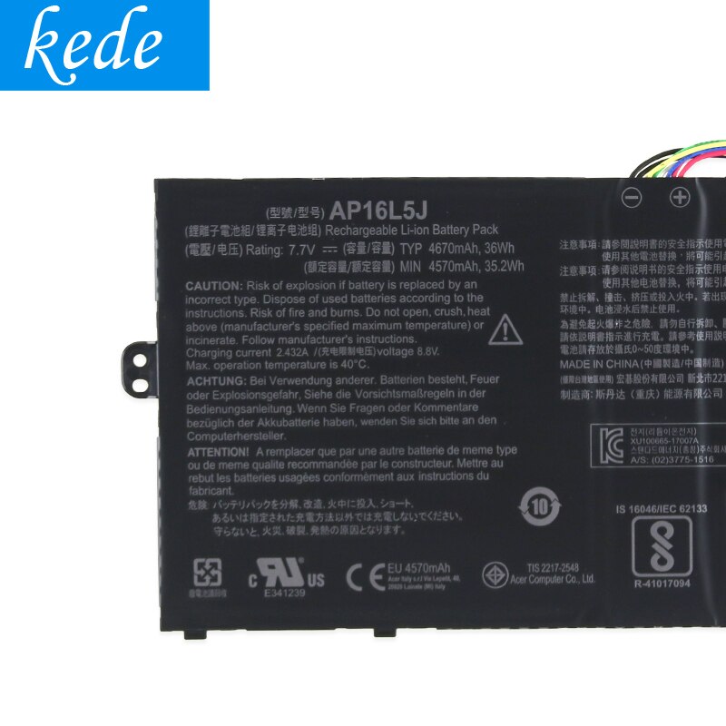 K KYUER AP16L5J Laptop Battery for Acer Swift 5 SF514-52T SF514-53T Pro