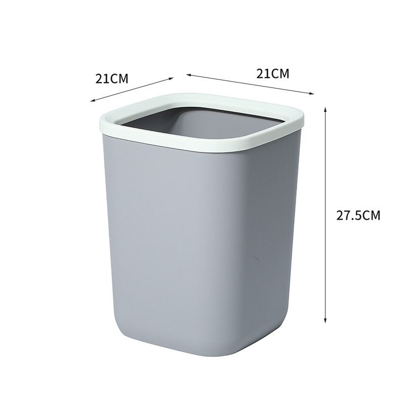 Poubelle en plastique grande cuisine salle de bains bureau, corbeille pour toilettes salon sans couvercle: 9