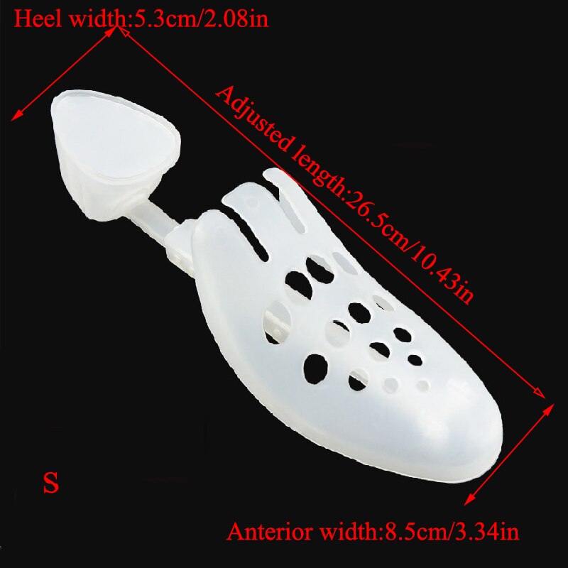 1 pair Plastic Shoe Stretcher Adjustable Shoe Trees Shaper Boot Support Men Women Flats Pumps Boots Shoe Expander: White-S