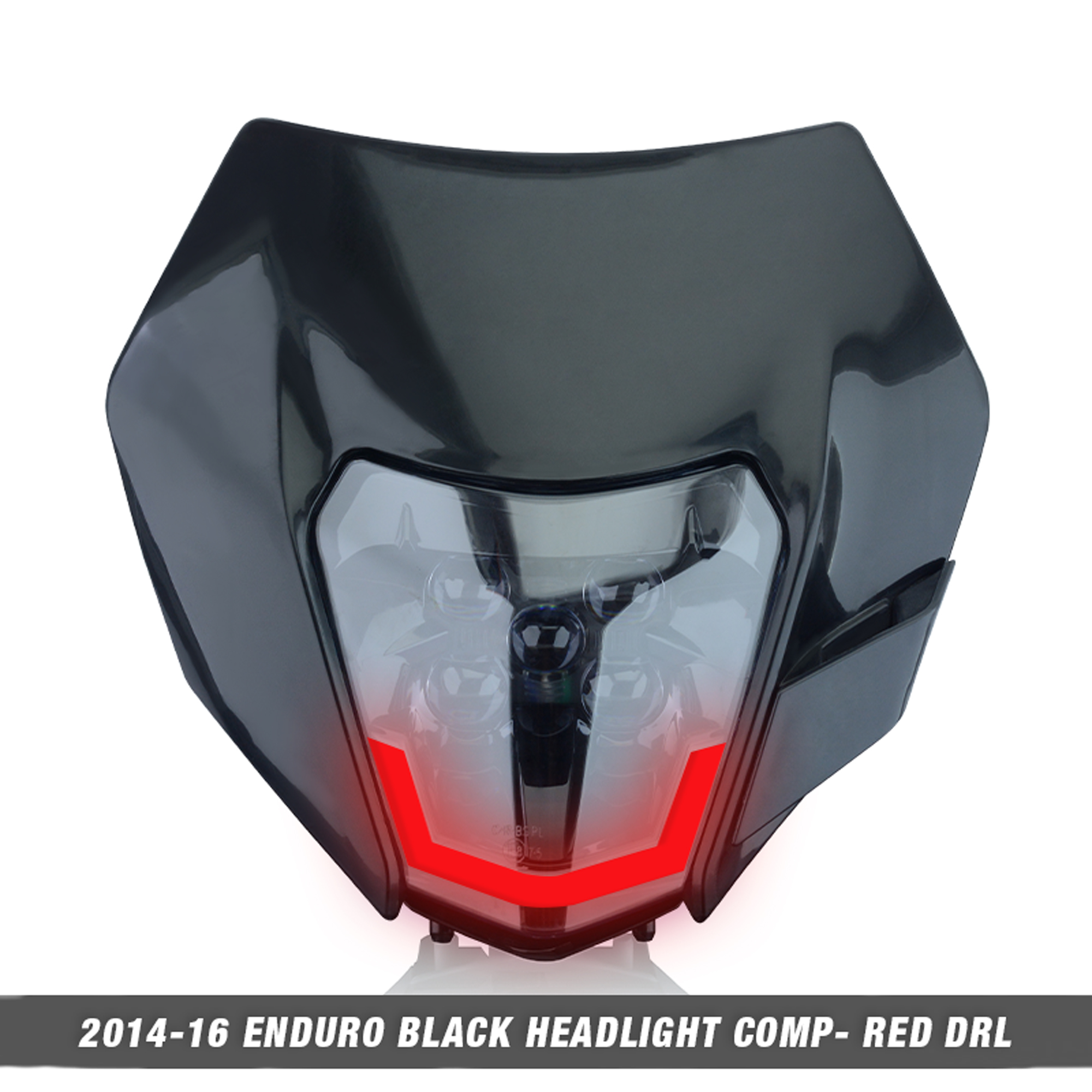 Powerzone faro LED para motocicleta para KTM EXC XC SX MX 125 250 300 450 supermoto faro Universal: YELLOW