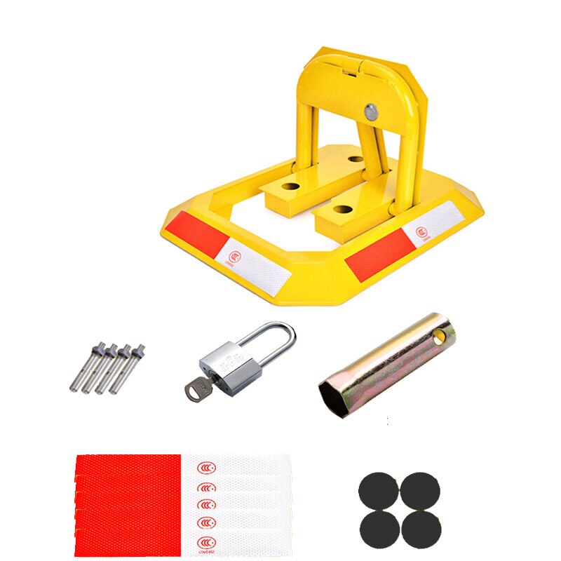 Manual Parking Barrier for Private Parking Space Double Lock Thickened Car Parking Lock Bollard Post Safety Anti Parking Blocker