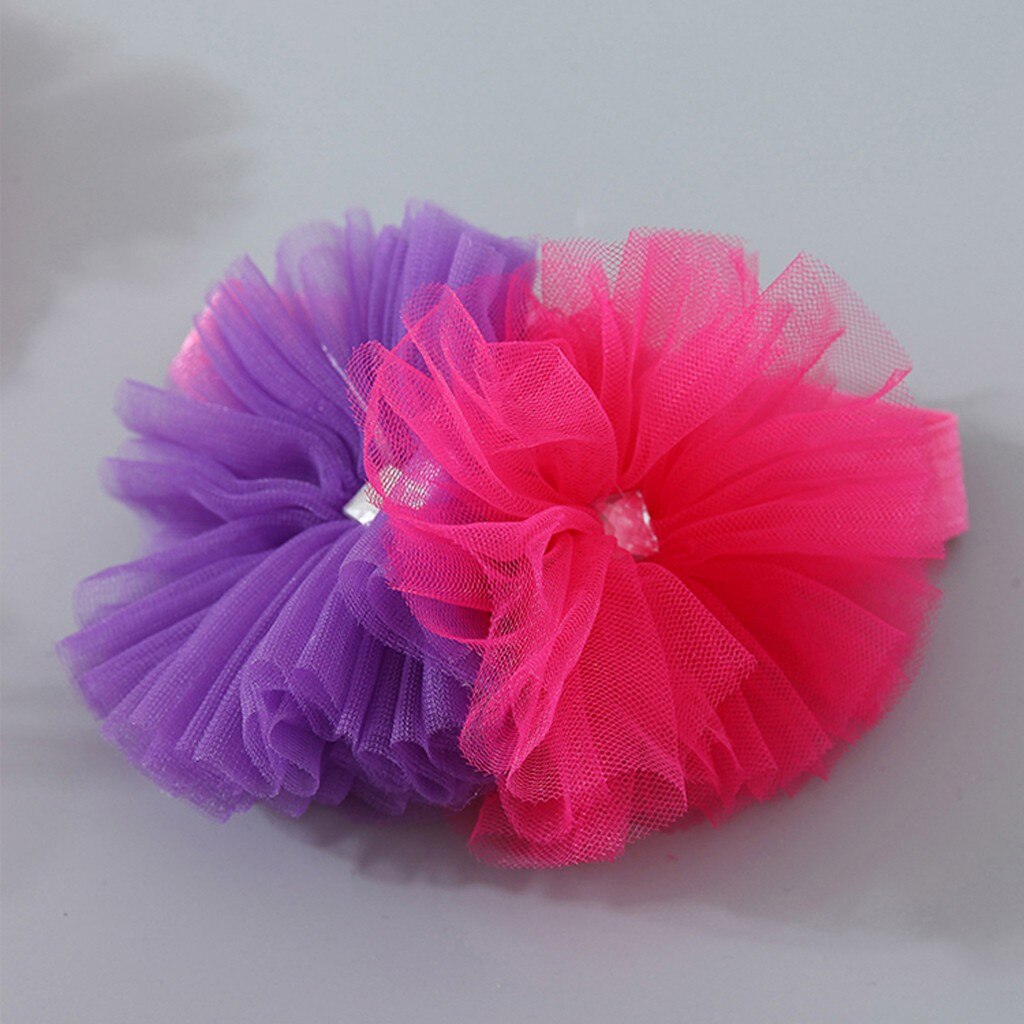 Småbørn barn baby pige mesh sløjfe hårbånd fodstrop prinsesse nederdel flerlags blonder tutu baby pige tøj