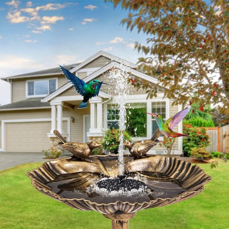 Solar Fontein Pomp Met 6 Nozzle Vrijstaande Drijvende Zonne-energie Waterpomp Voor Tuin Patio Vijver